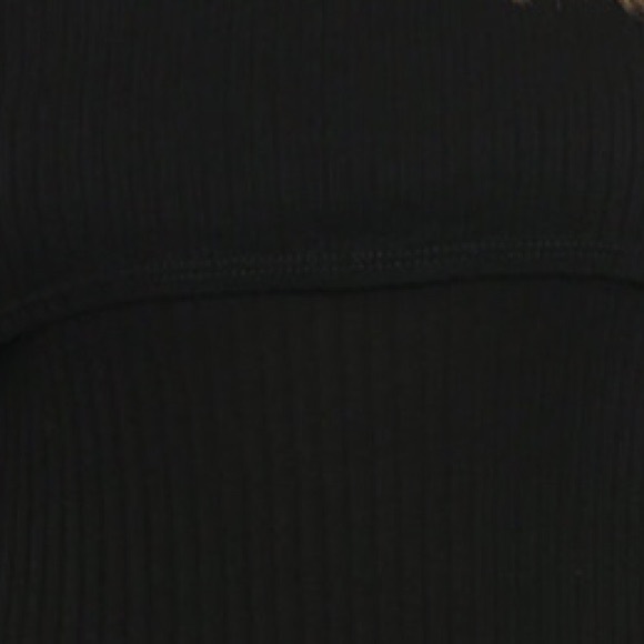 BLACK COLD SHOULDER RIBBED DRESS - Picture 10 of 11